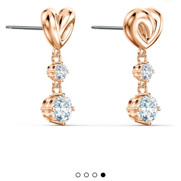 Swarovski life long heart drop earrings - Picture 2 of 5